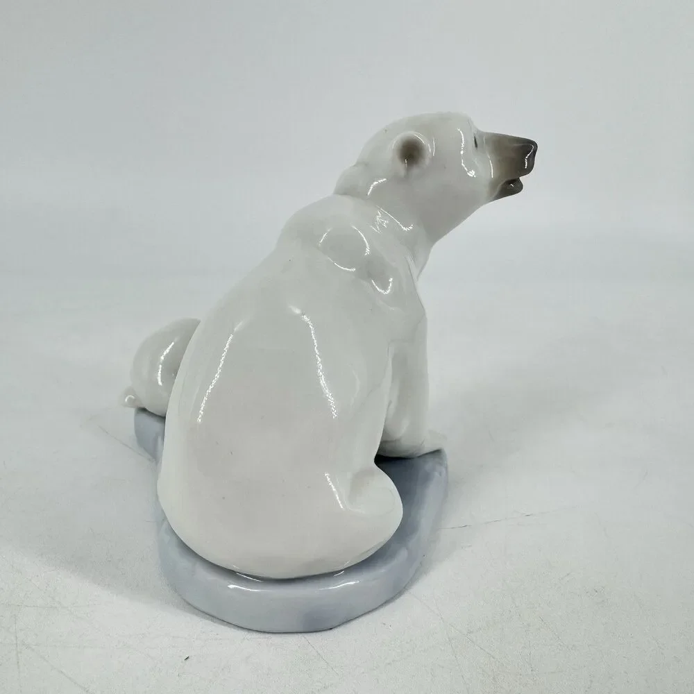 Lladro Polar Bear & Cubs Figurine Daisa 1986 Spain Mini Porcelain 3.5”